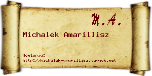 Michalek Amarillisz névjegykártya
